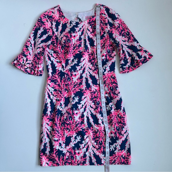 Lily Pulitzer Fiesta Stretch Shift Mini Dress in Nauti Navy Beyond the Sea Sz 00 - Picture 16 of 17